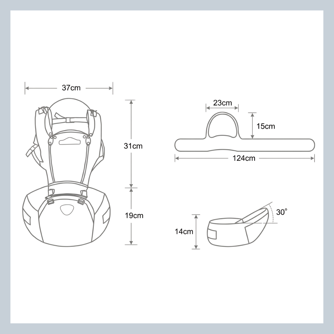 Cangurera para bebé con asiento