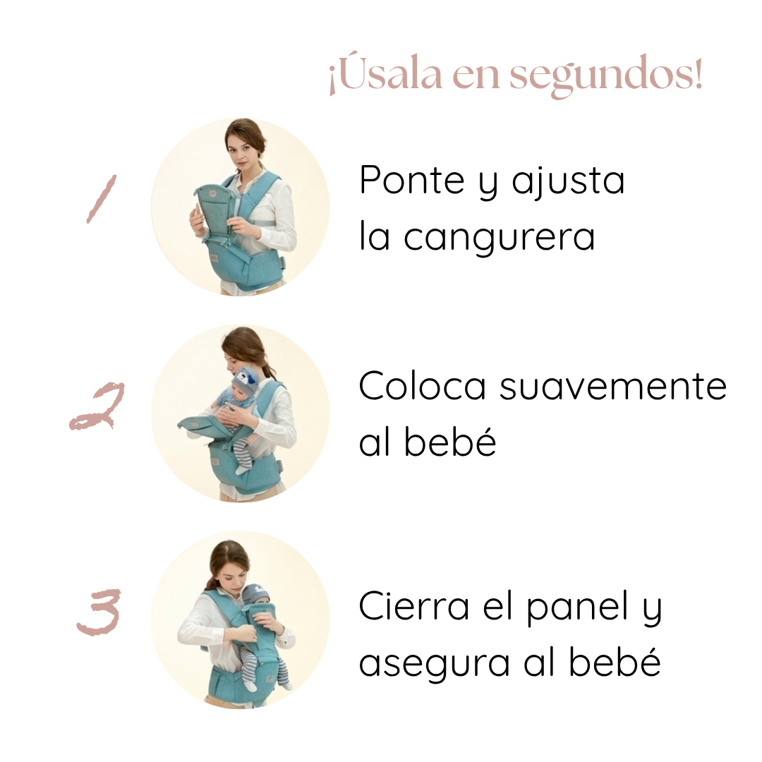 Cangurera para bebé con asiento